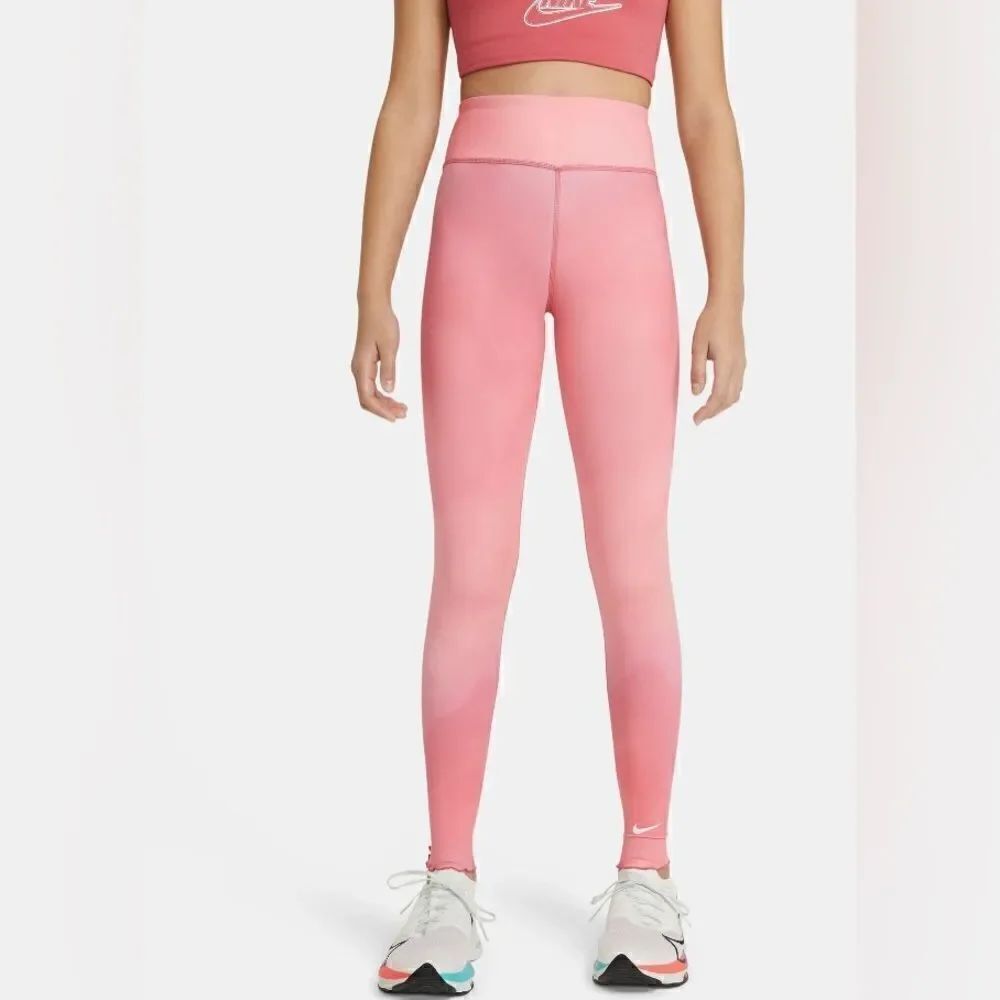 Nike dry, fit girls, kids, pink, athletic leggings size XL